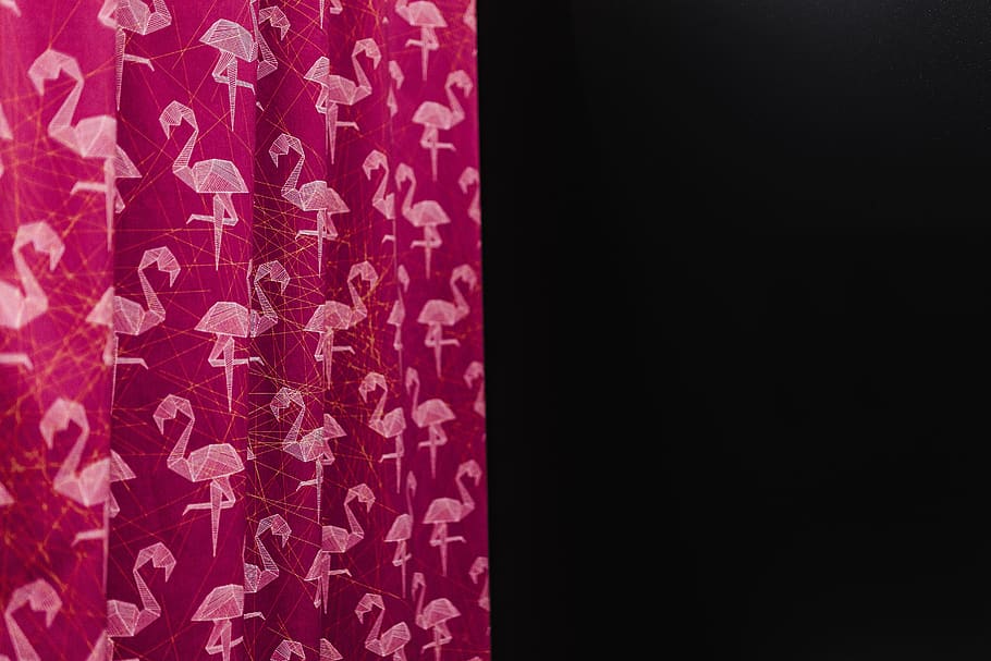 material, rosa, flamingo, tecido, têxtil, padrão, sem pessoas, espaço de cópia, close-up, interior