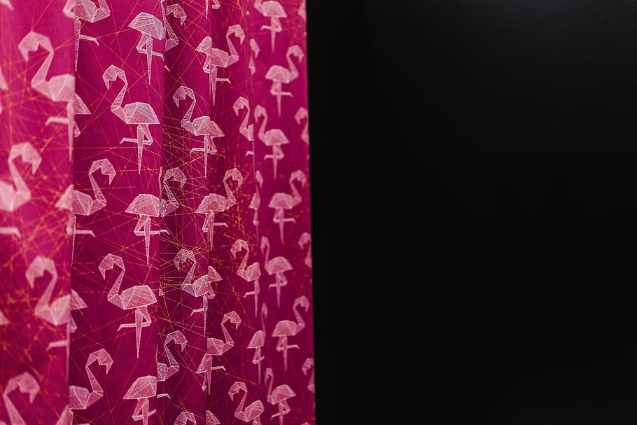 tecido flamingo rosa, flamingo rosa, tecido, rosa, material, flamingo, planos de fundo, padrão, vermelho, resumo