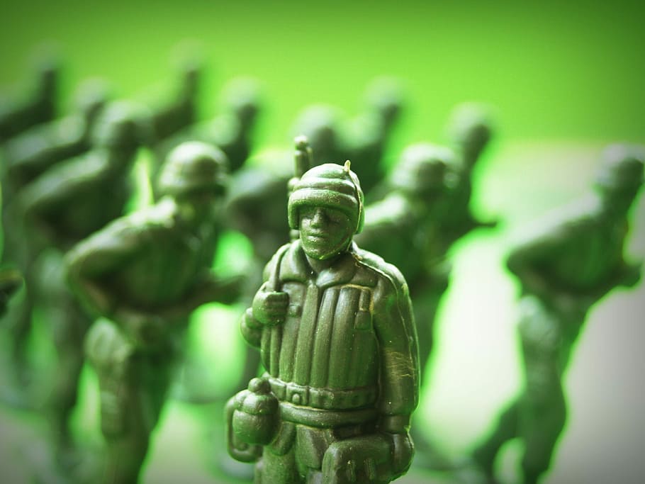Army men toy, Toy, Soldier, Plastic, Action, War, green, guard, small, childhood