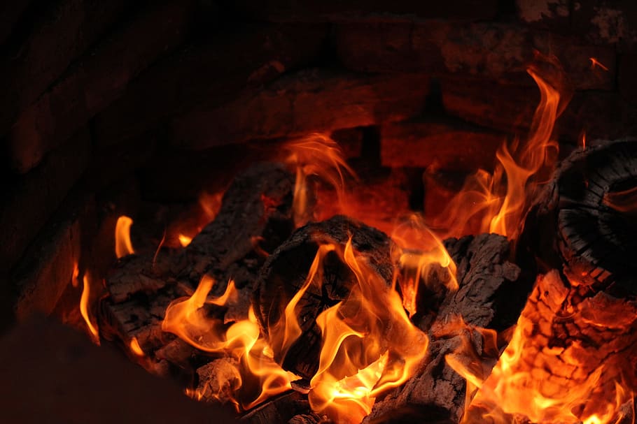 fire, flame, fireplace, carbon, burn, easter fire, glow, bright, burning, fire - natural phenomenon