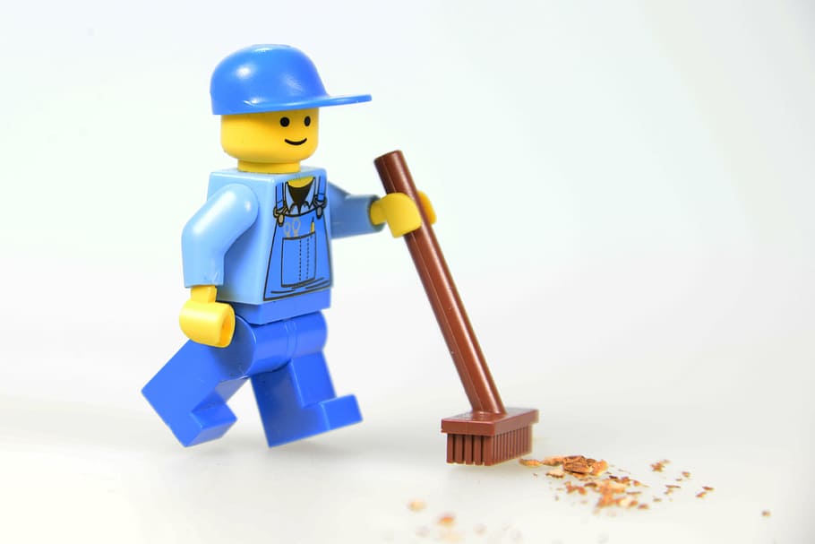 lego utility man minifig, white, background, lego, legomaennchen, males, workers, work, return, periodic week