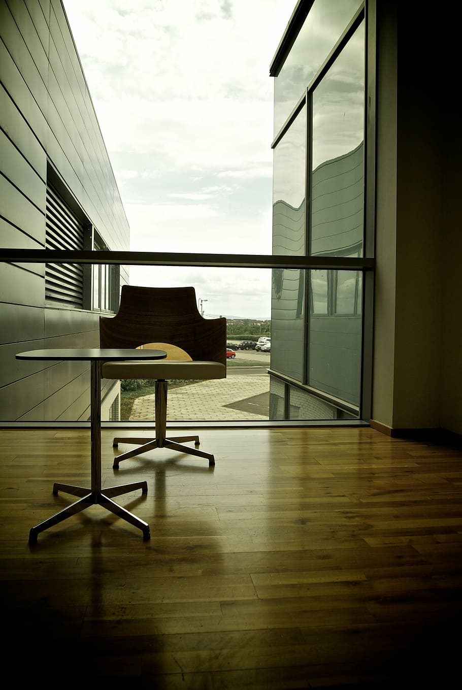 chair, front, desk, business centre, office, center, business, business services, architecture, dusk