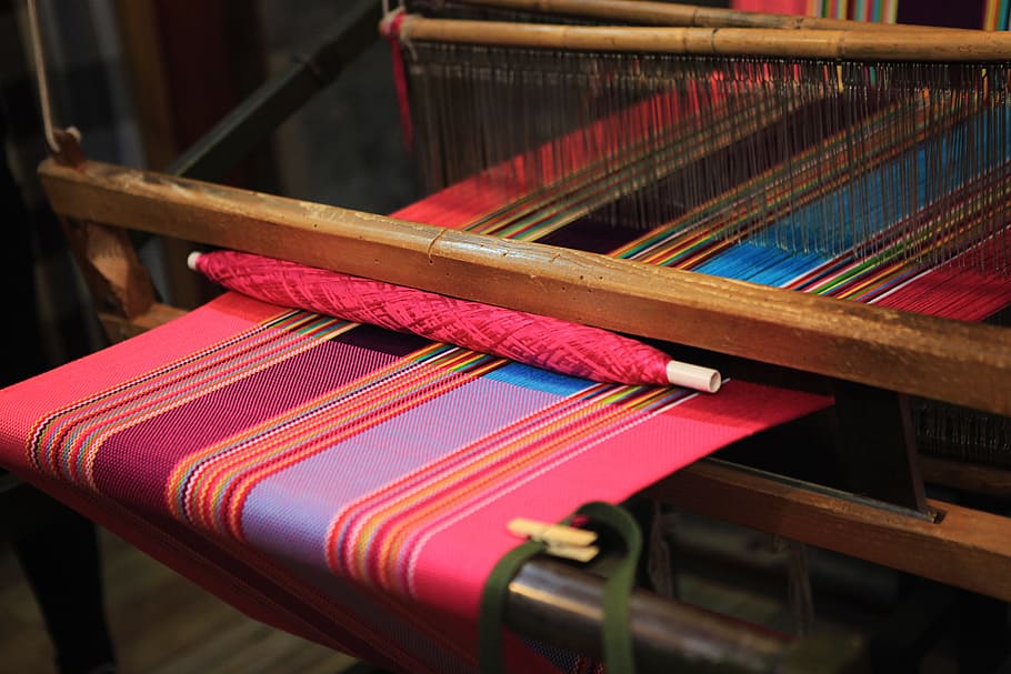 commercial street, ppt background, loom, textile, weaving, indoors, industry, thread, textile industry, musical instrument