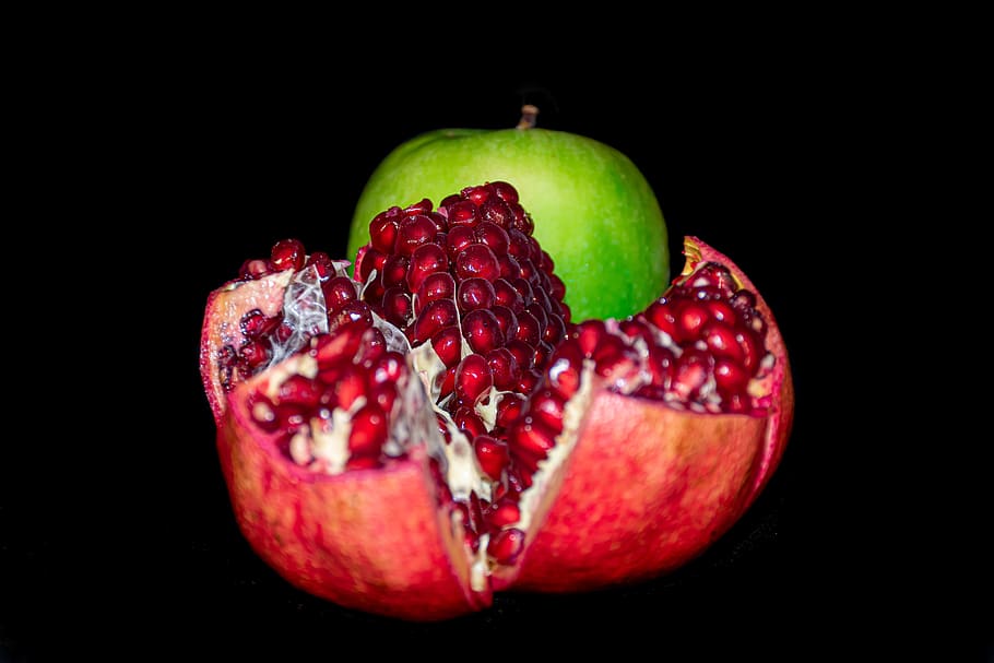 rosh hashanah, apple, pomegranate, seeds, healthy, health day, organic, vitamins, vitamin c, food