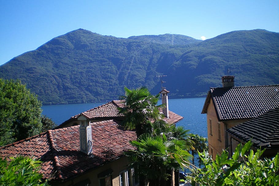 lago maggiore, landscape, lake, recovery, mountain, summer, architecture, nature, built structure, building exterior
