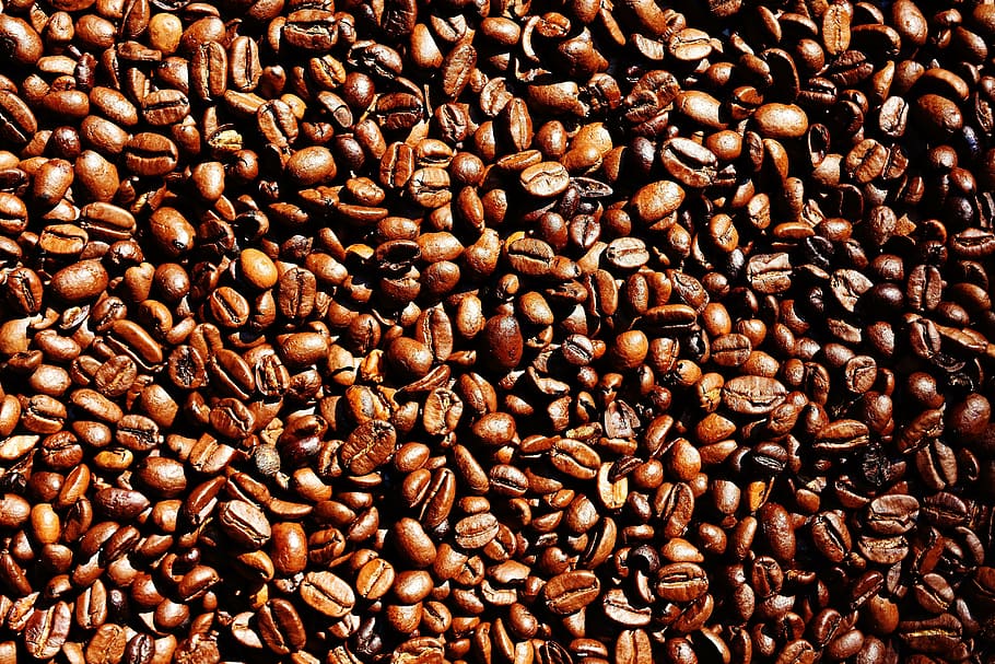lote de grãos de café, café, grãos de café, torrado, cafeína, marrom, aroma, feijão, torrefação de café, aromático