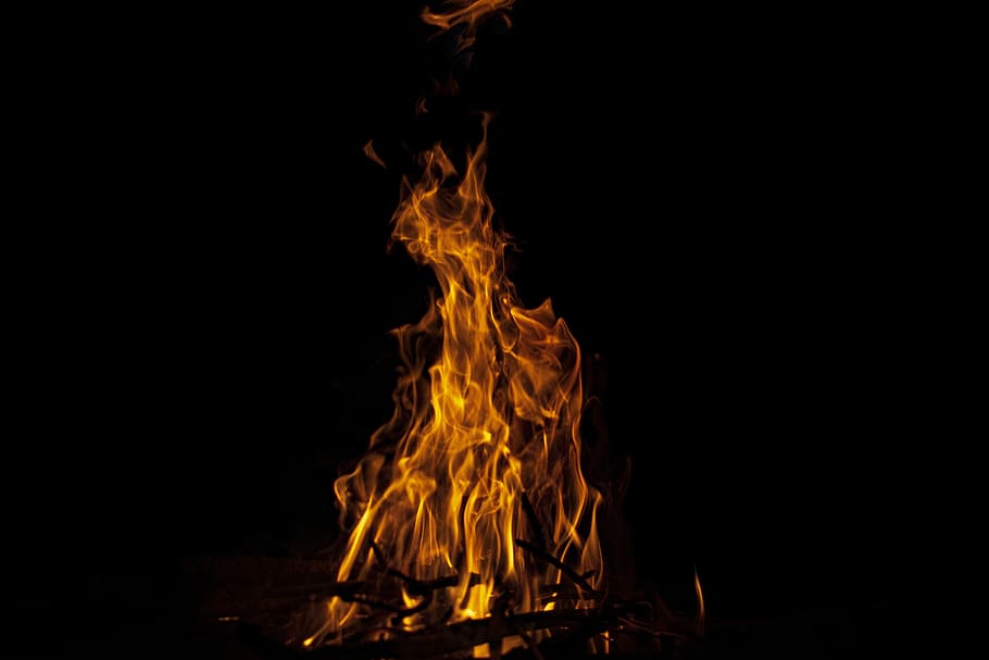fire, flame, campfire, glowing, burning, flames, bonfire, burn, embers, fire - natural phenomenon