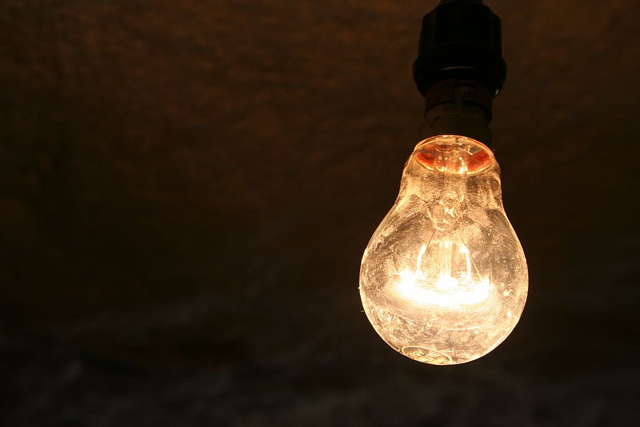 turned, brown, pendant lamp, bulb, light, energy, filament, electricity, electric, light Bulb