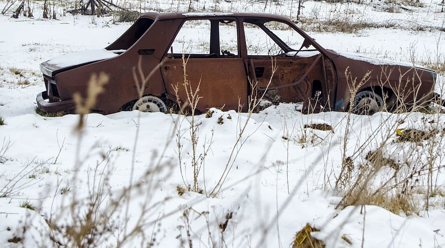Old Car, Historia, Rust, Live, Winter, fotografía, vida, ficción, ninguna gente, pasión