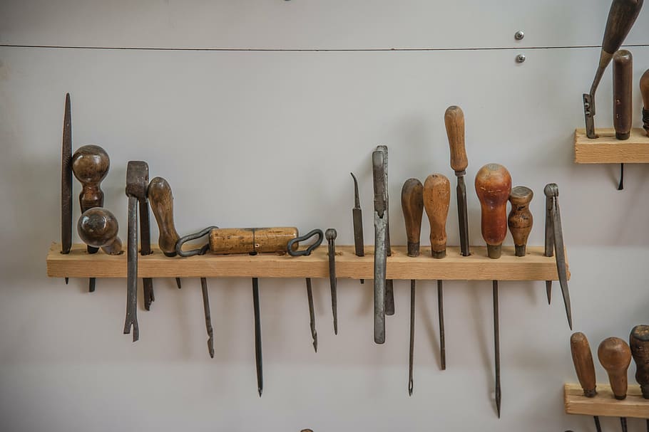 assorted, hand tool lot, tool, work bench, craft, craftsmen, pliers, hammer, repair, retro