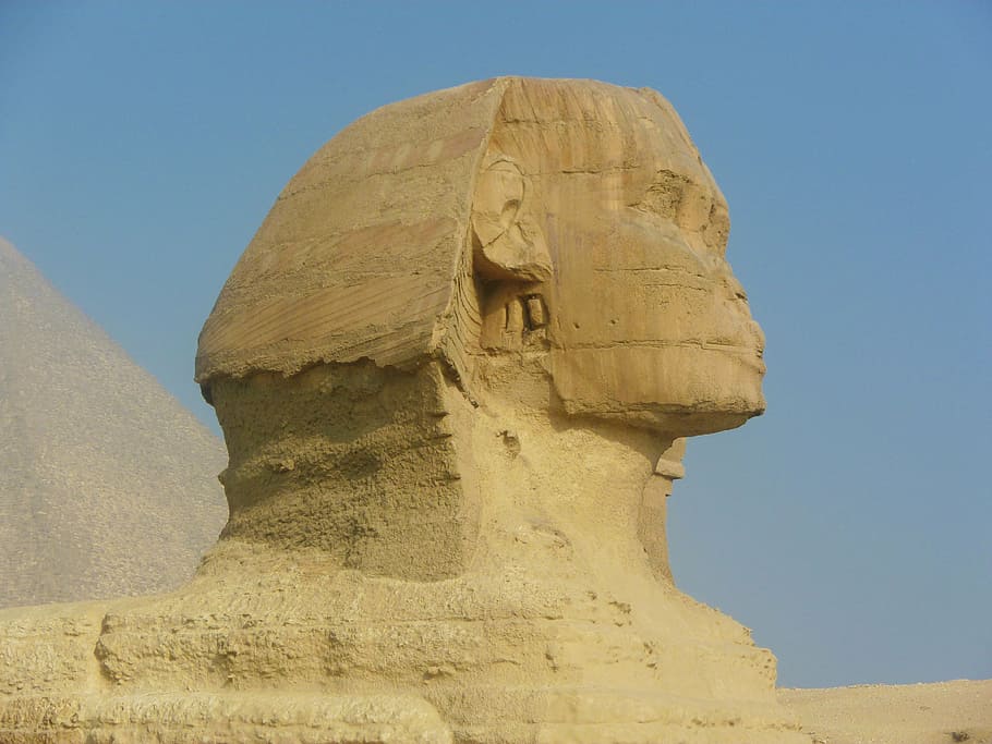 sphinx statue, egypt, sphinx, hieroglyphs, temple, pierre, history, nile, travel, egyptian temple