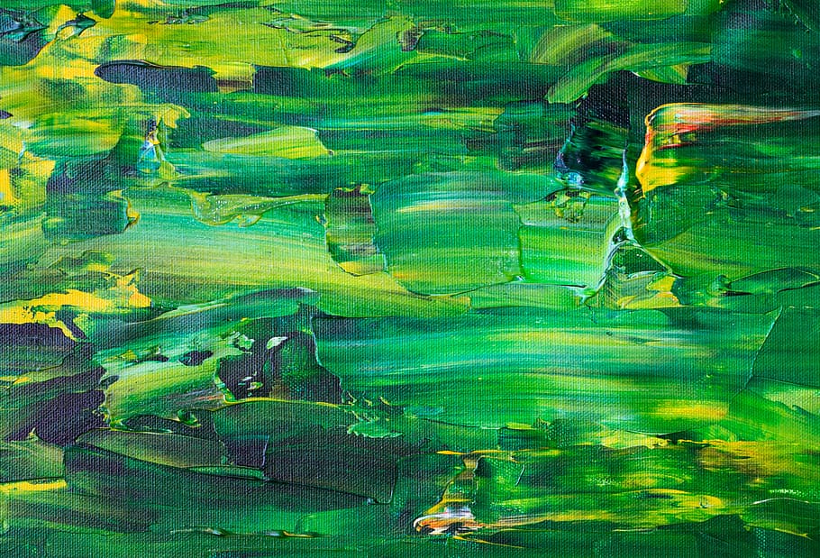 green, paint, art, close up, texture, canvas, brush, brushstroke, creative, hd wallpaper