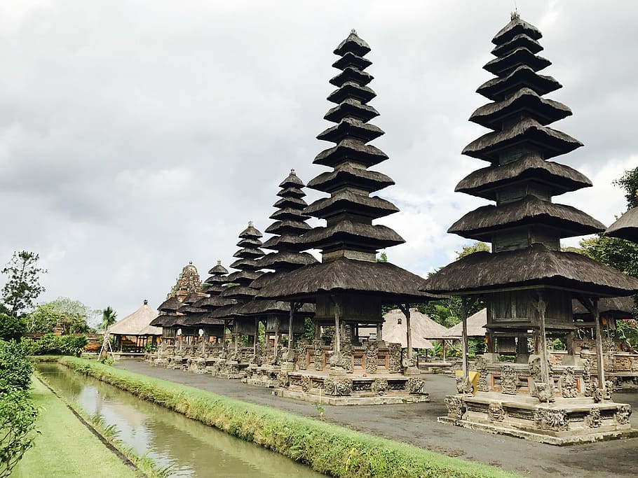 bali, indonesia, built structure, sky, architecture, building exterior, building, nature, cloud - sky, plant