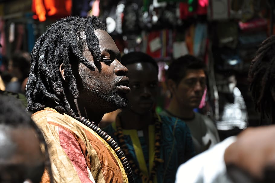 african, reflection, thoughtful, dreadlocks, ethnicity, madrid, real people, group of people, people, close-up