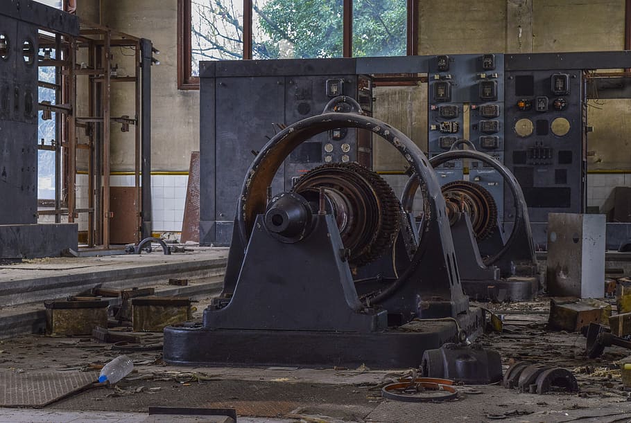 lost places, turbine, power generation, industrial architecture, factory building, transience, metal, old, generators, power plant - Pxfuel