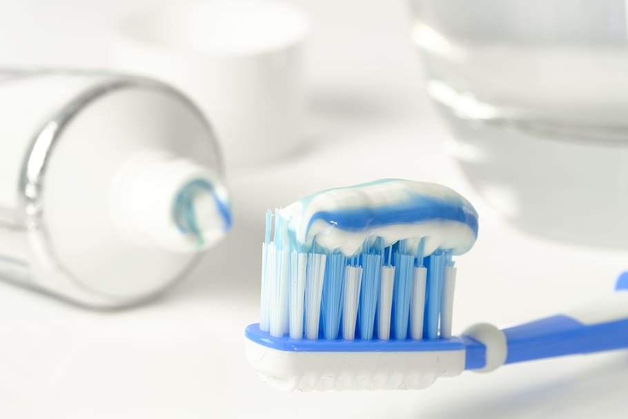 toothpaste on toothbrush, toothpaste, toothbrush, brushing teeth, hygiene, clean, gift, tube, poison from the tube, fluoride