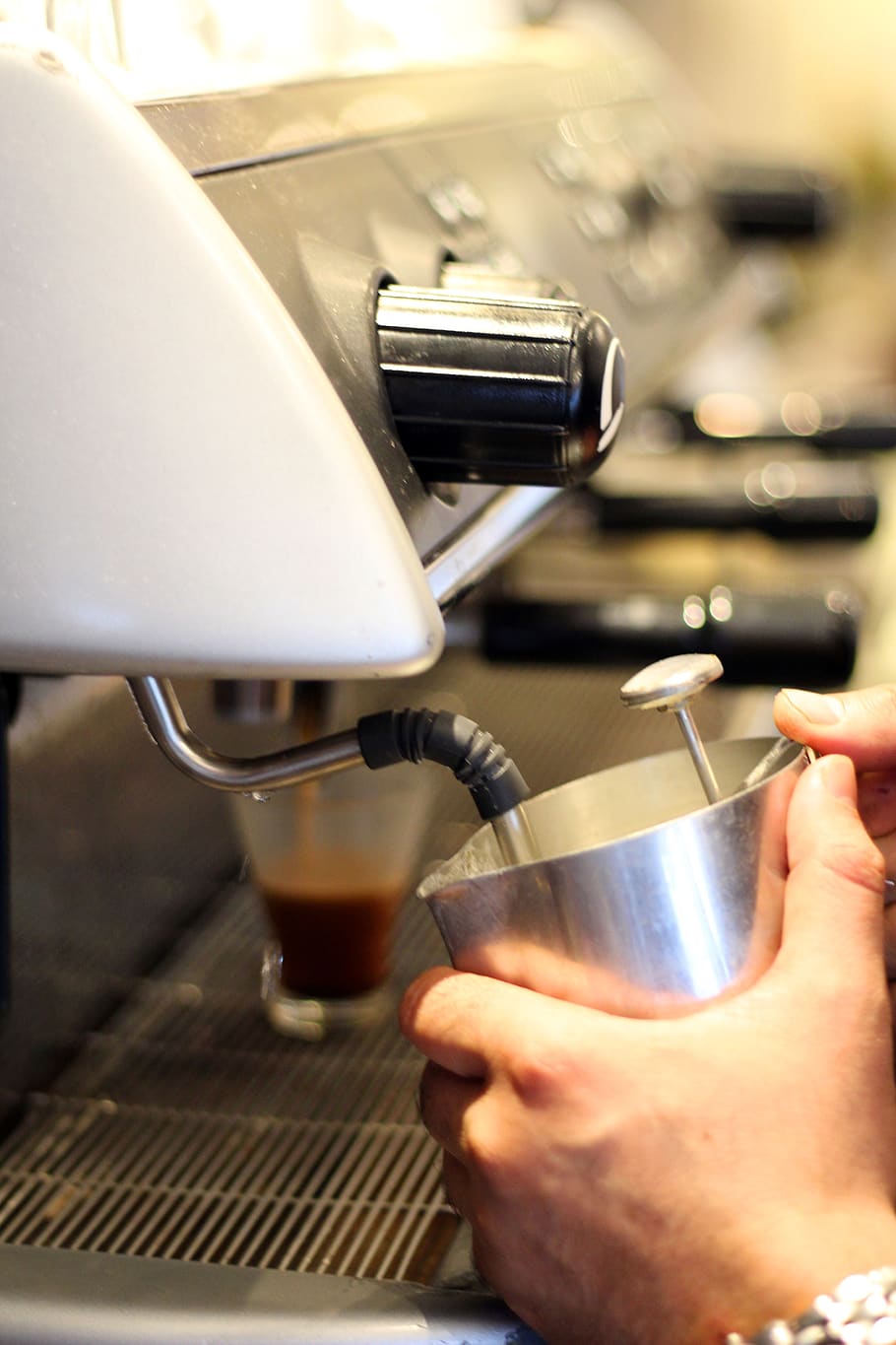 coffee, latte, cappuccino, cafe, hot, mug, steam, steamed milk, beverage, caffeine