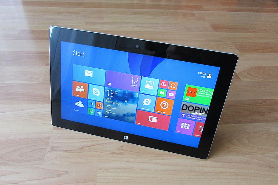black windows surface, windows 8, internet, online, display, tablet, touch screen, microsoft, surface, mobile