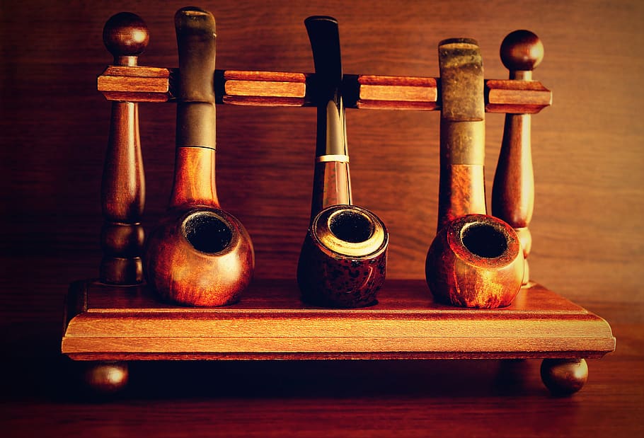 tubos, tabaco, velho, fumaça, marrom, fumo, madeira, vício, vintage, antiguidade