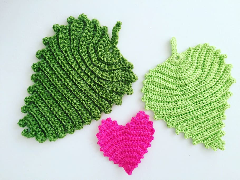 crochet patterns, crochet, heart, yarn, leaf, wool, thread, craft, hook, hobby