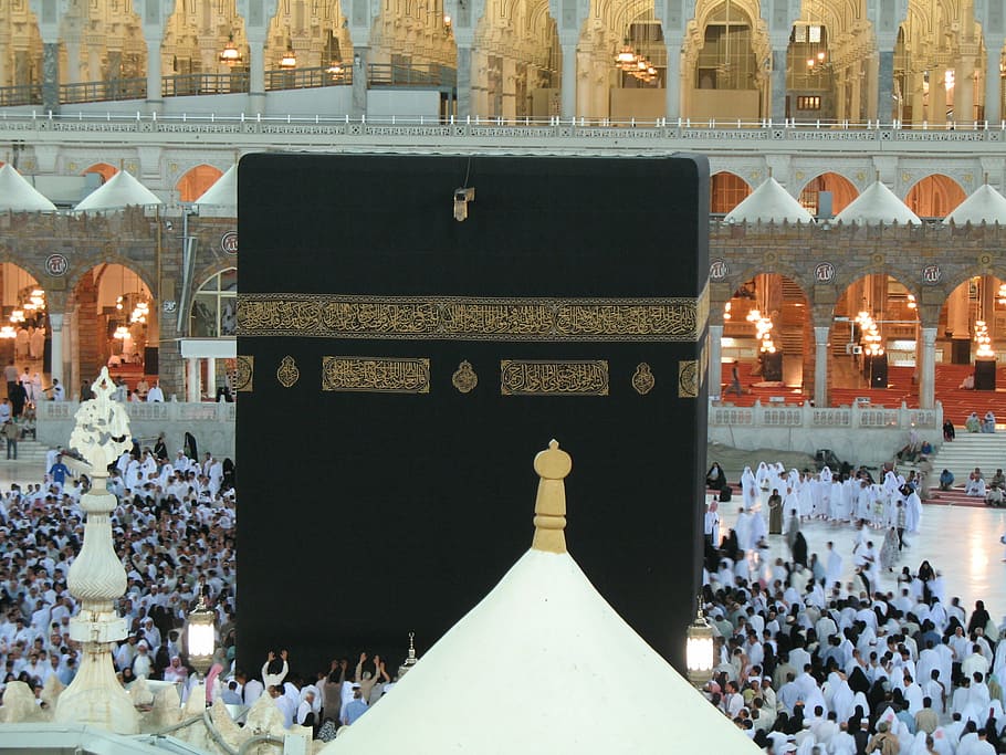 kaaba, mecca saudi arabia, mecca, cube, black, population, pray, muslims, architecture, built structure