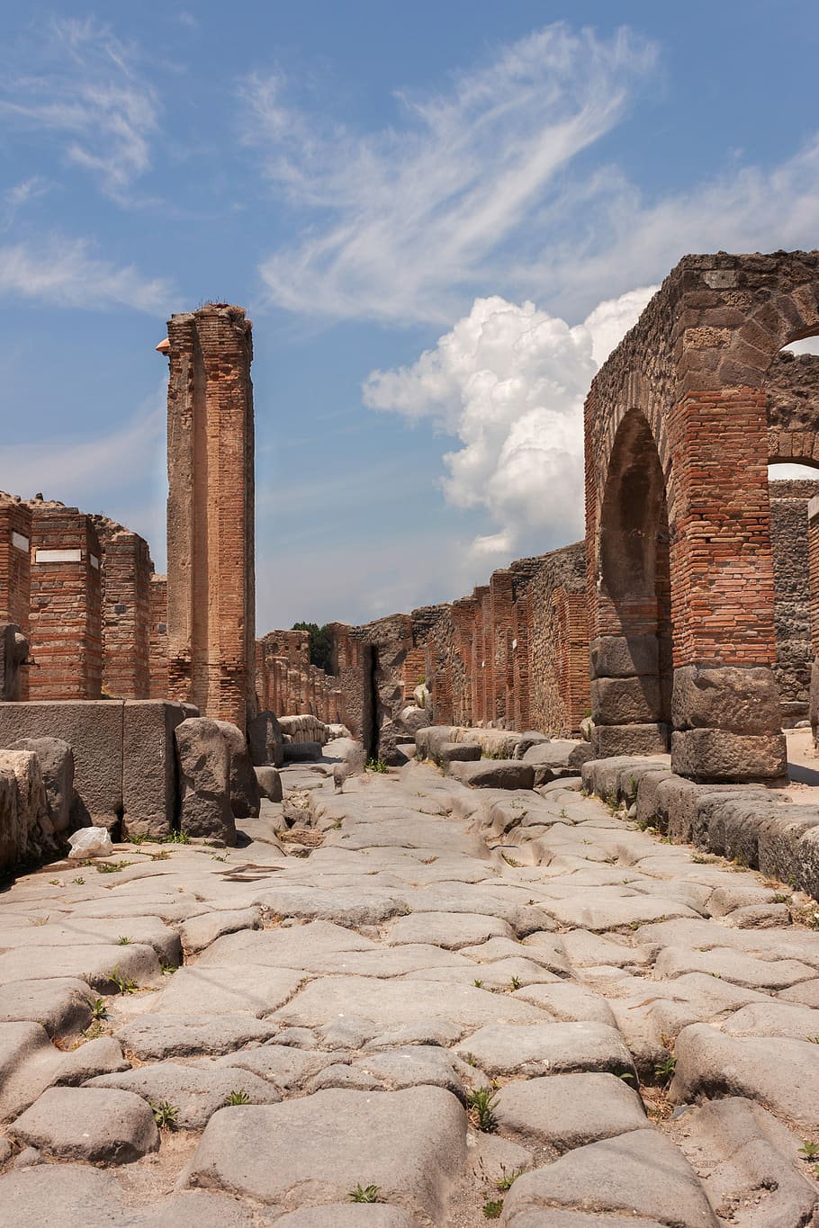 Pompeia, Arqueologia, Itália, Nápoles, vulcão, Vesúvio, céu, trabalho, relíquia, história