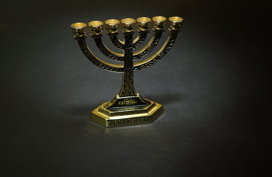 candlestick, menorah, religion, israel, culture, jerusalem, sacred, gold colored, award, single object