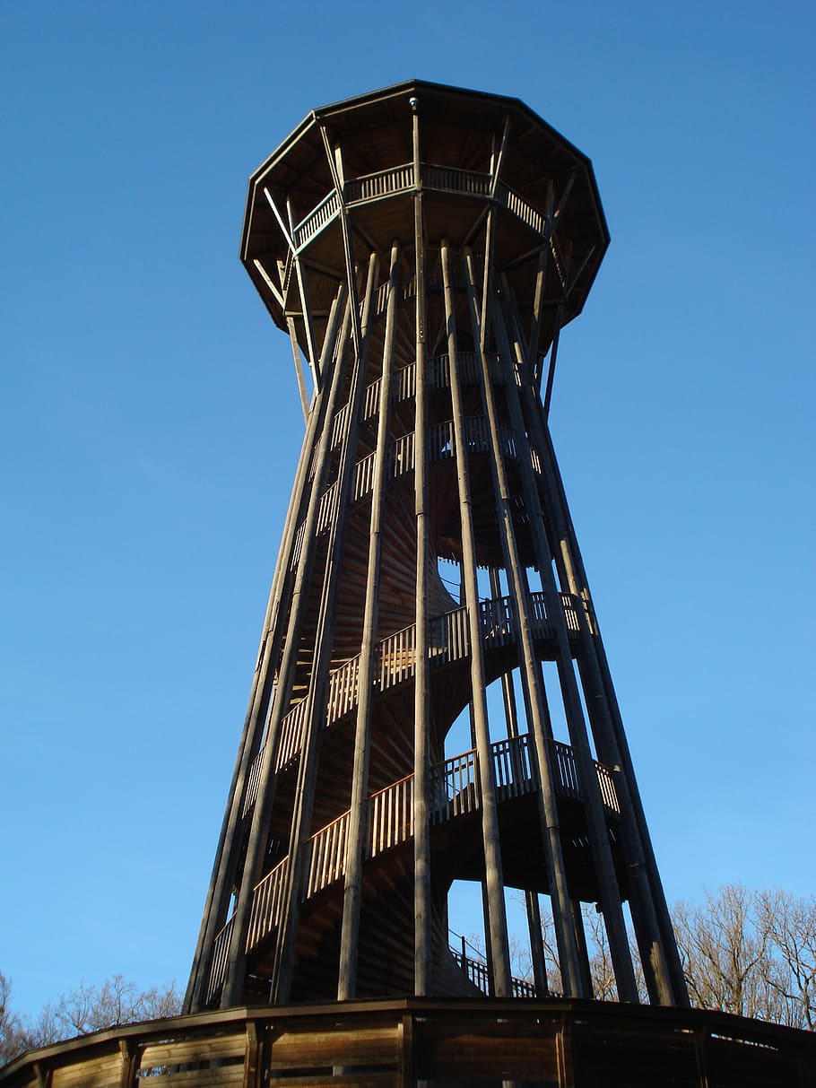 サウバベリンの塔, ローザンヌ, サウバベリン, 木製の塔, スイス, 塔, 市場, 階段, 木, 空