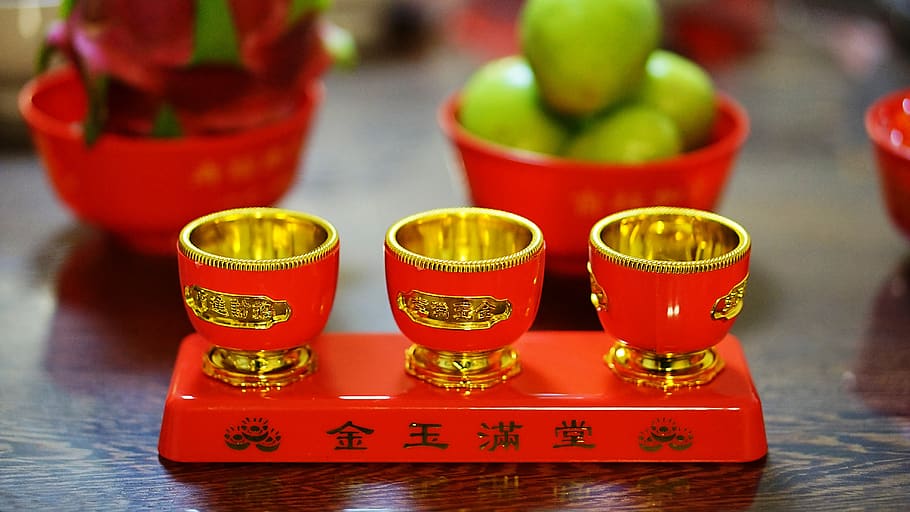 chinese new year, worship, red, wine glasses, custom, luck, table, drink, food and drink, glass