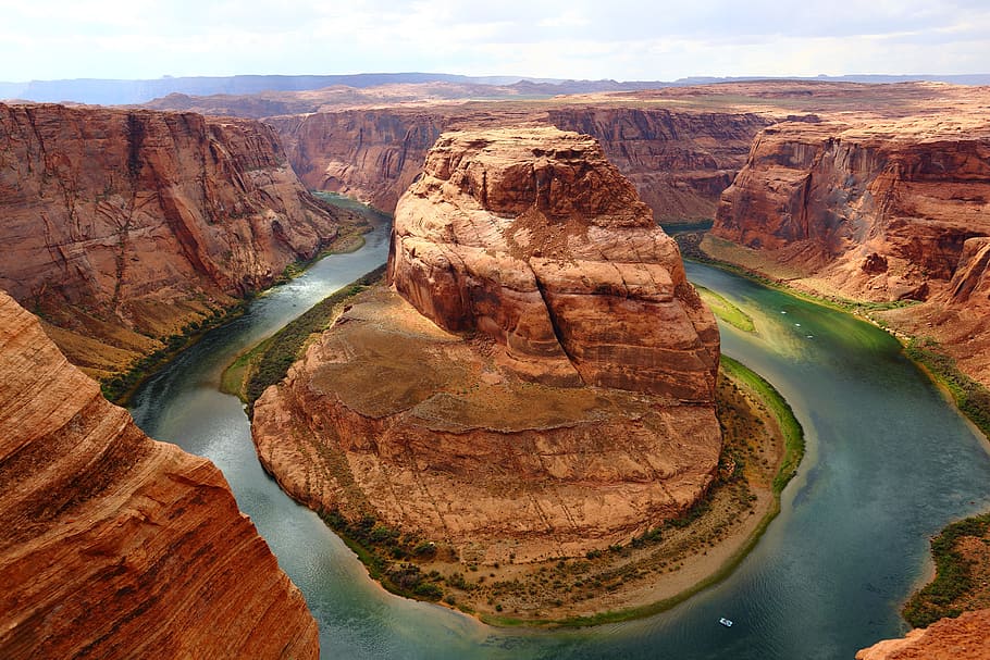 aerial, grand, canyon, aerial photo, Grand Canyon, horseshoe bend, american landscape, curve, landscape, famous