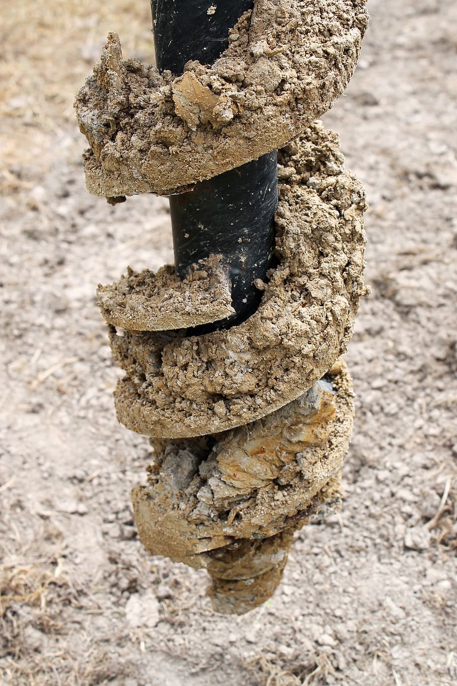 auger, menggali, kotoran, penggalian, spiral, lubang, tanah liat, tanah, membosankan, alat