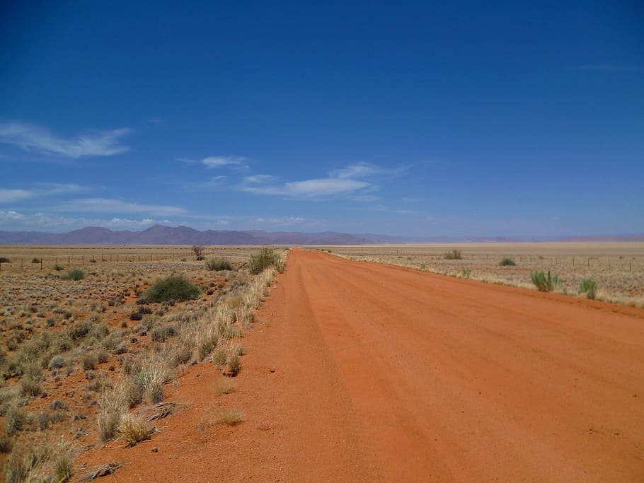 fotografía de paisaje, desierto, horizonte, interminable, carretera, distancia, soledad, viaje, África, sequía