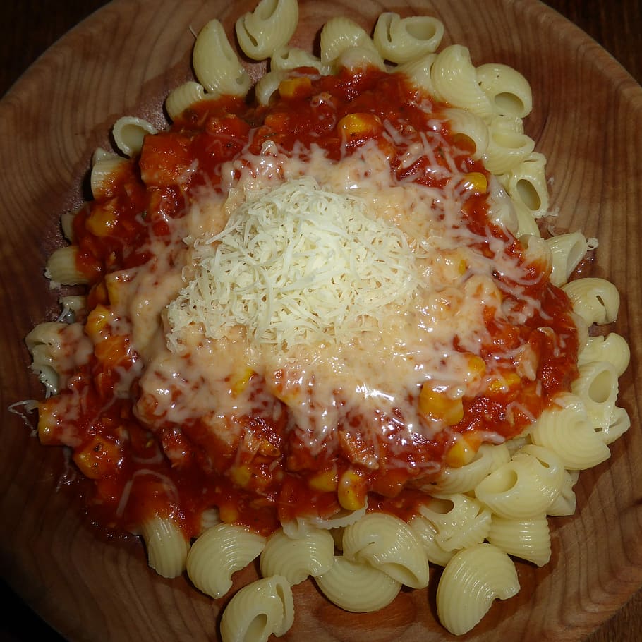 Pasta, Noodles, Tomato Sauce, Eat, cheese, grated cheese, food, carbohydrates, cook, lunch