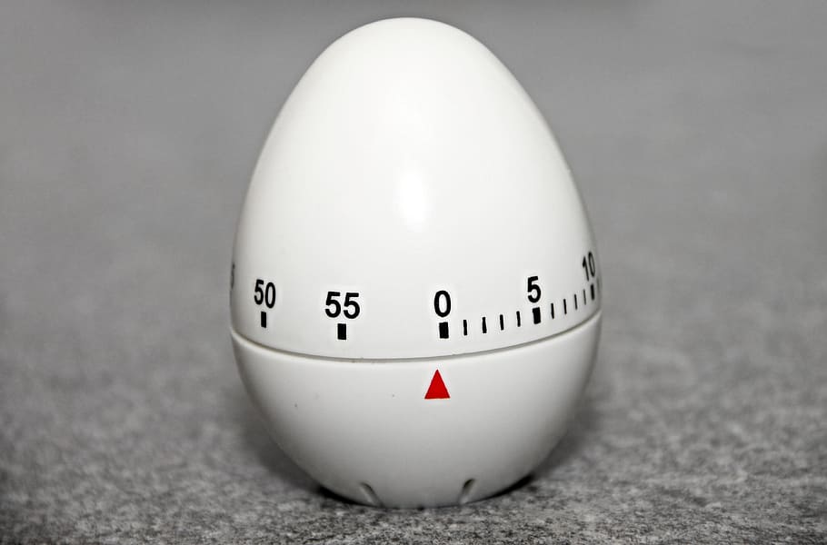 white egg toy, short-time alarm clock, alarm clock, kitchen clock, clock, time of, time, time indicating, ring the bell, hour