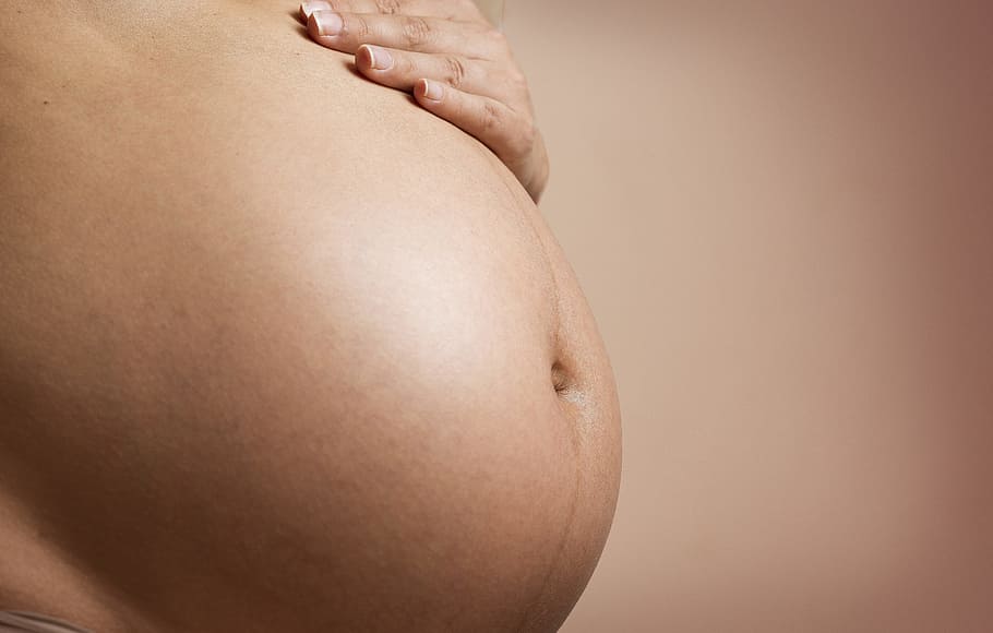 여자의 임신 배, 임신, 임산부, 임신 사진, 배, 큰 배, 출산 테스트, 여자, 엄마, 인체 부분