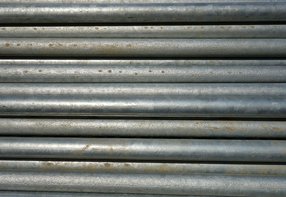 grey metal frame, pipes, metal, water pipes, construction material, house construction, site, pattern, texture, technology