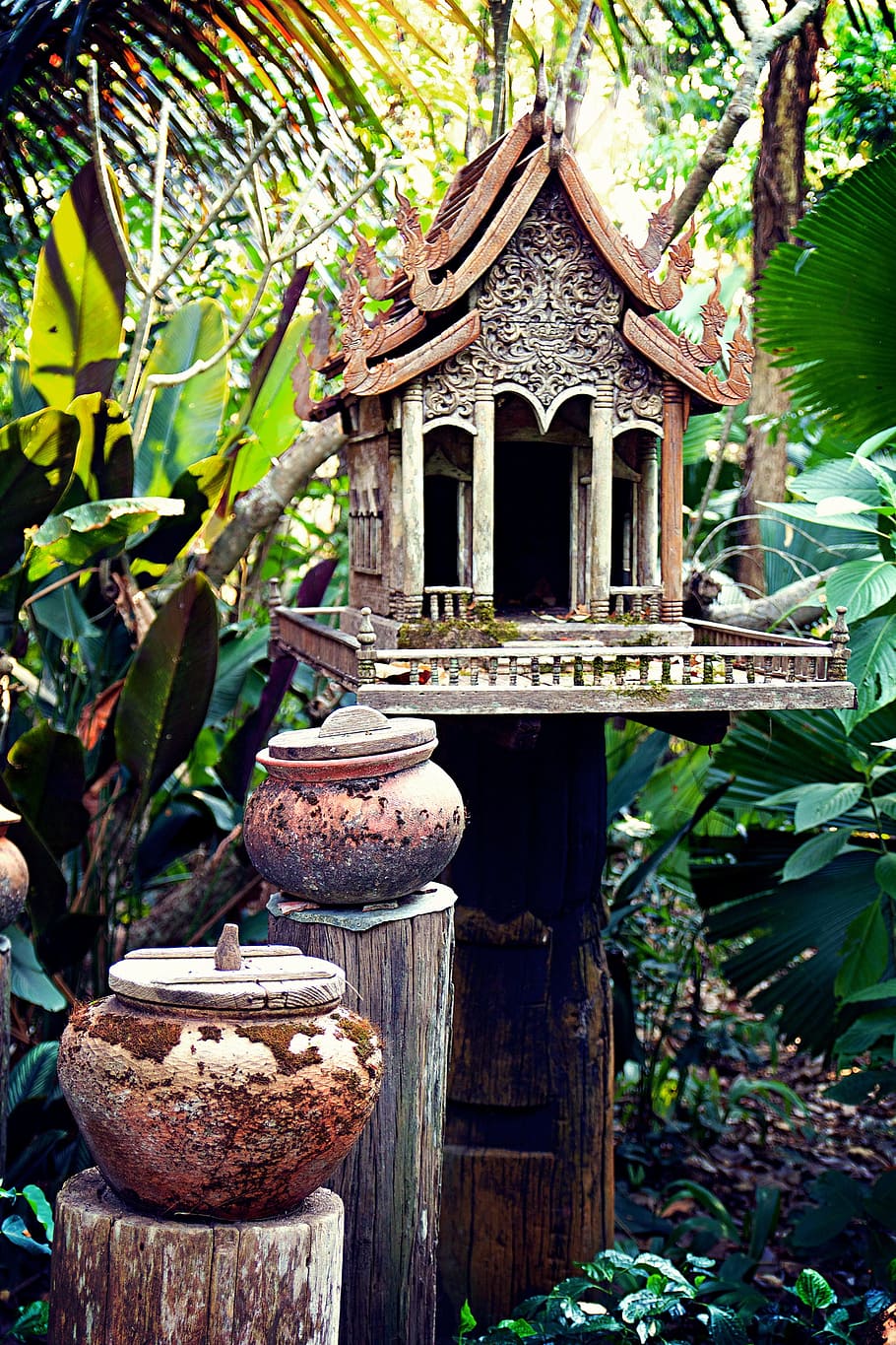 Chiang Rai, Thailand, Asia, Cottage, chiang rai, thailand, park, stone house, jugs, pile, temple | Pxfuel