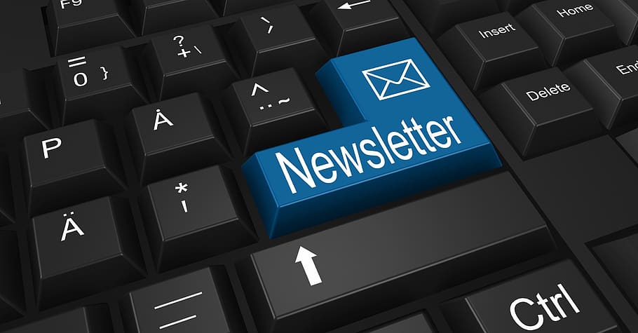 newsletter, keyboard, send, message, automatic, envelope, email, marketing, text, blog