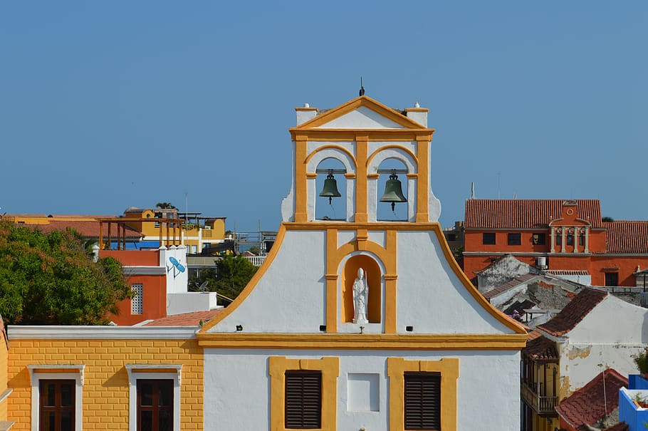 cartagena, colombia, arquitectura, estructura construida, exterior del edificio, edificio, cielo, lugar de adoración, creencia, religión