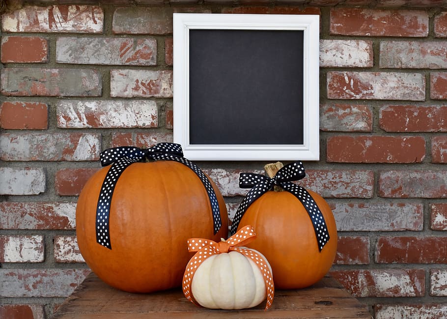 Halloween, Baby Announcement, Template, baby, wood - Material, autumn, brown, pumpkin, backgrounds, brick wall