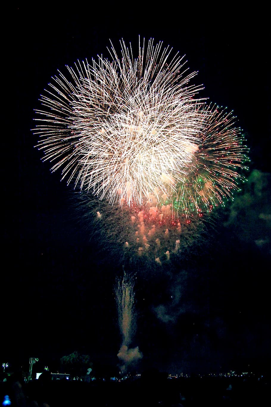 fogos de artifício, chofu, verão, noite, hanabi, explodindo, movimento, celebração, exibição de fogos de artifício, arte
