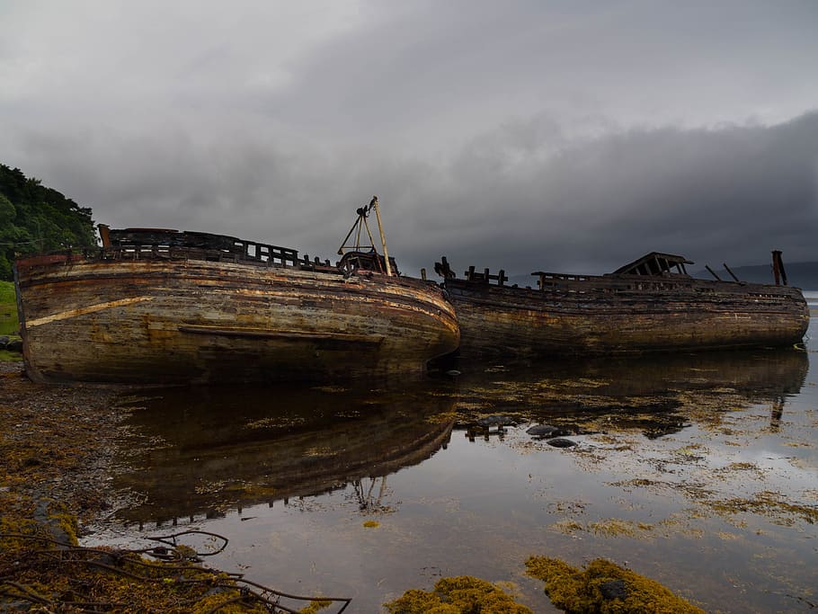 Mull, Scotland, Wreck, Ship, Hebrides, coastline, island, shipwreck, abandoned, nature