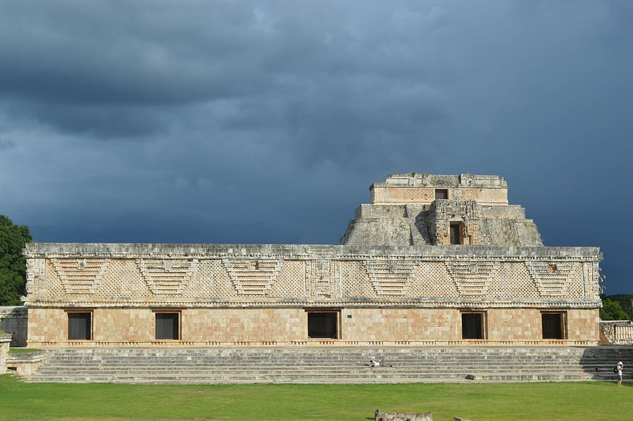 Uxmal, Maya, Meksiko, Piramida, Aztec, cerah, cancun, yucatan, quintana roo, firdaus