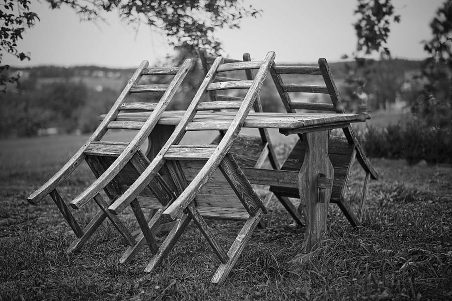 Novedad elefante cristiano gris, fotografía a escala, mesa, sillas, blanco y negro, naturaleza muerta,  jardín, fuera, romántico, sin gente | Pxfuel
