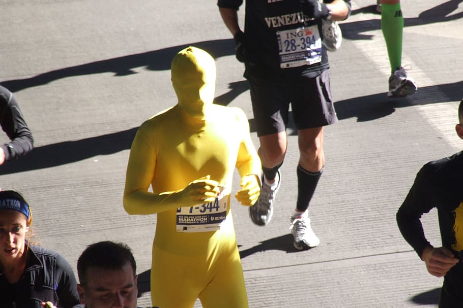 overcoming, race, yellow, marathon, courage, strength, new york, group of people, city, sunlight