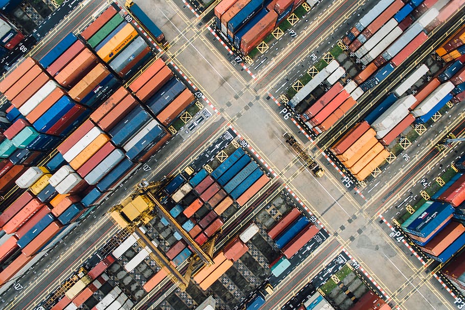 container, van, aerial, view, block, street, architecture, aerial view, cargo container, transportation