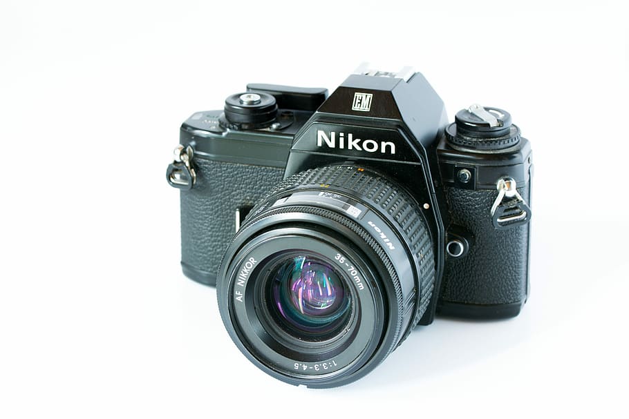 Nikon Em, Câmera, SLR, 35Mm, Nikon, analógica, passatempo, foto, disparar, fotografia