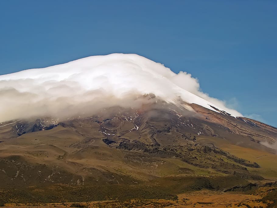 snow-capped mountain, Cotopaxi, Summit, Peak, Ecuador, Quito, summit, peak, rocks, national park, travel