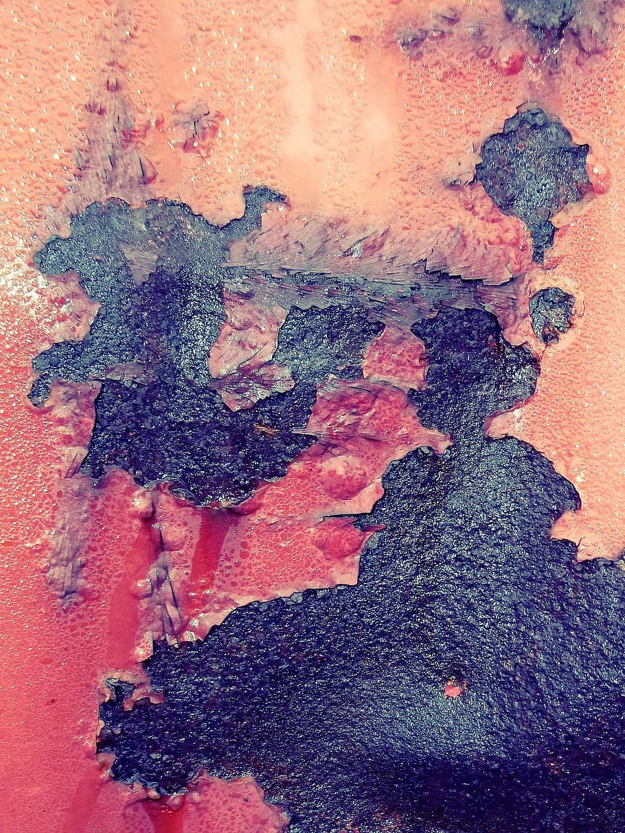 closeup, red, black, surface, Stainless, Rusted, Flake, gammelig, weathered, old