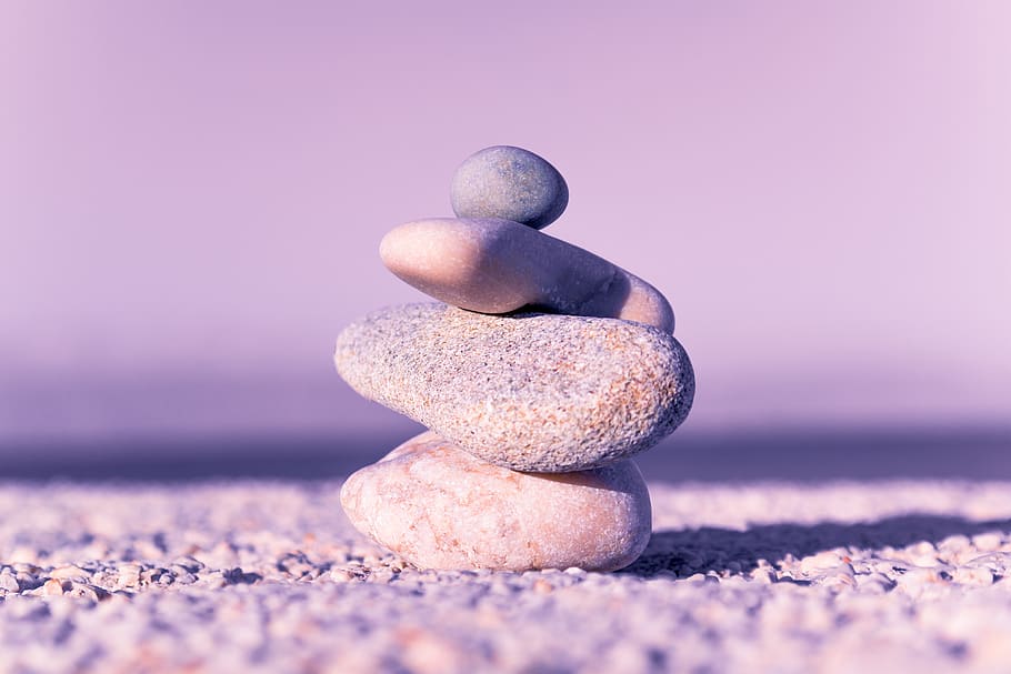 Rocha, equilíbrio, spa, Zen, meditação, natureza, terapia, relaxar, ioga, pedra